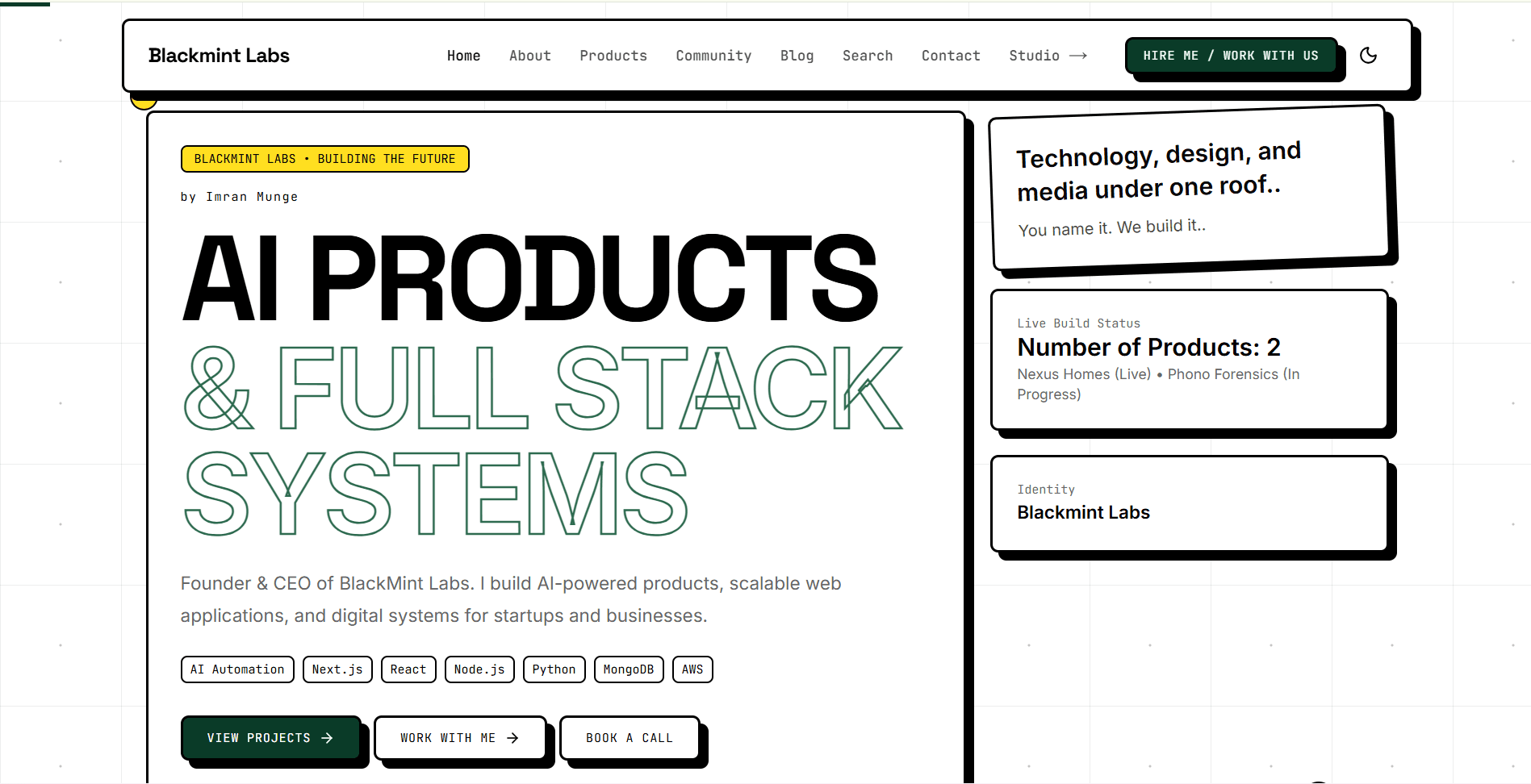 BlackMint Labs project preview