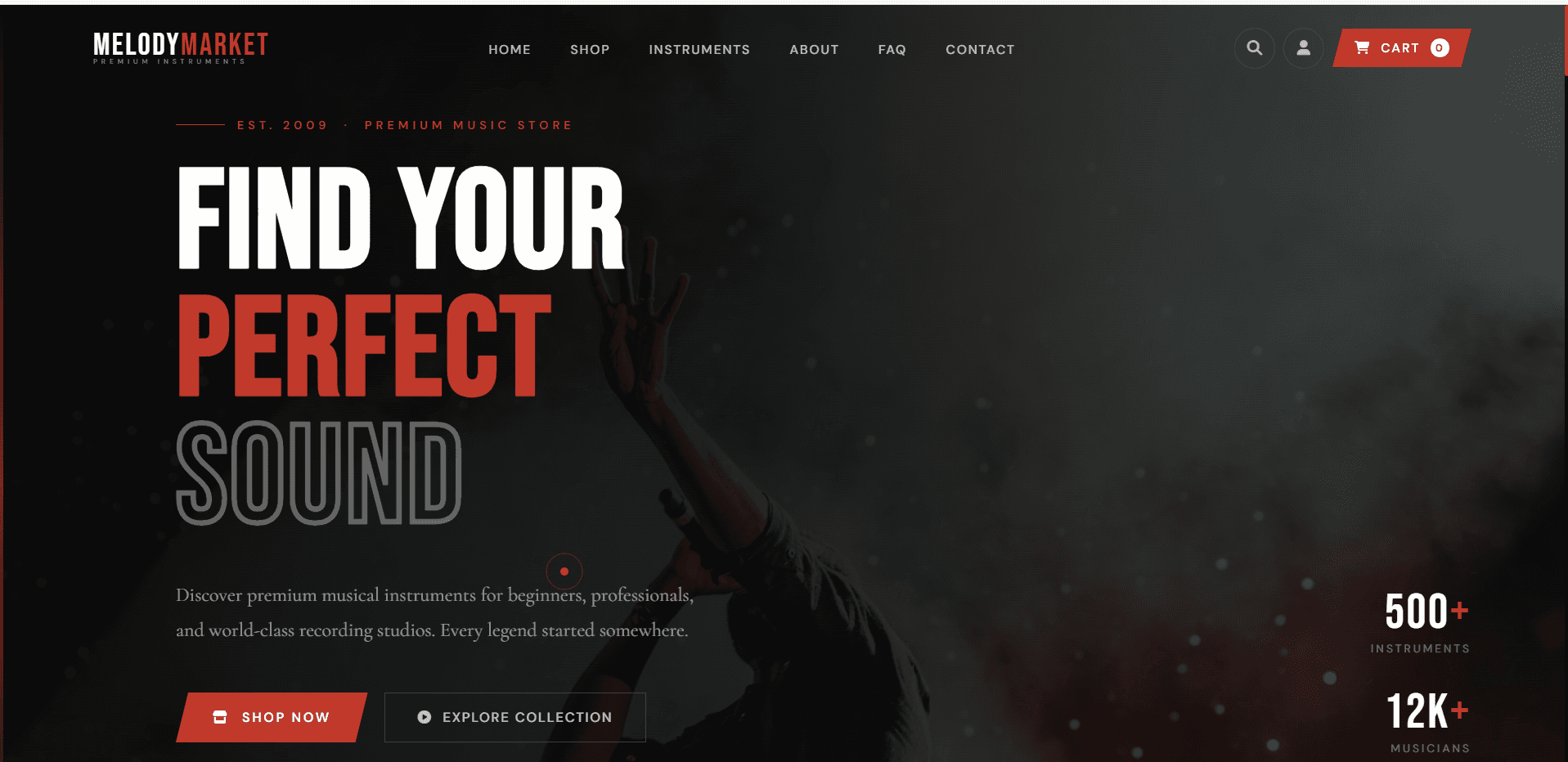 Melody Store project preview