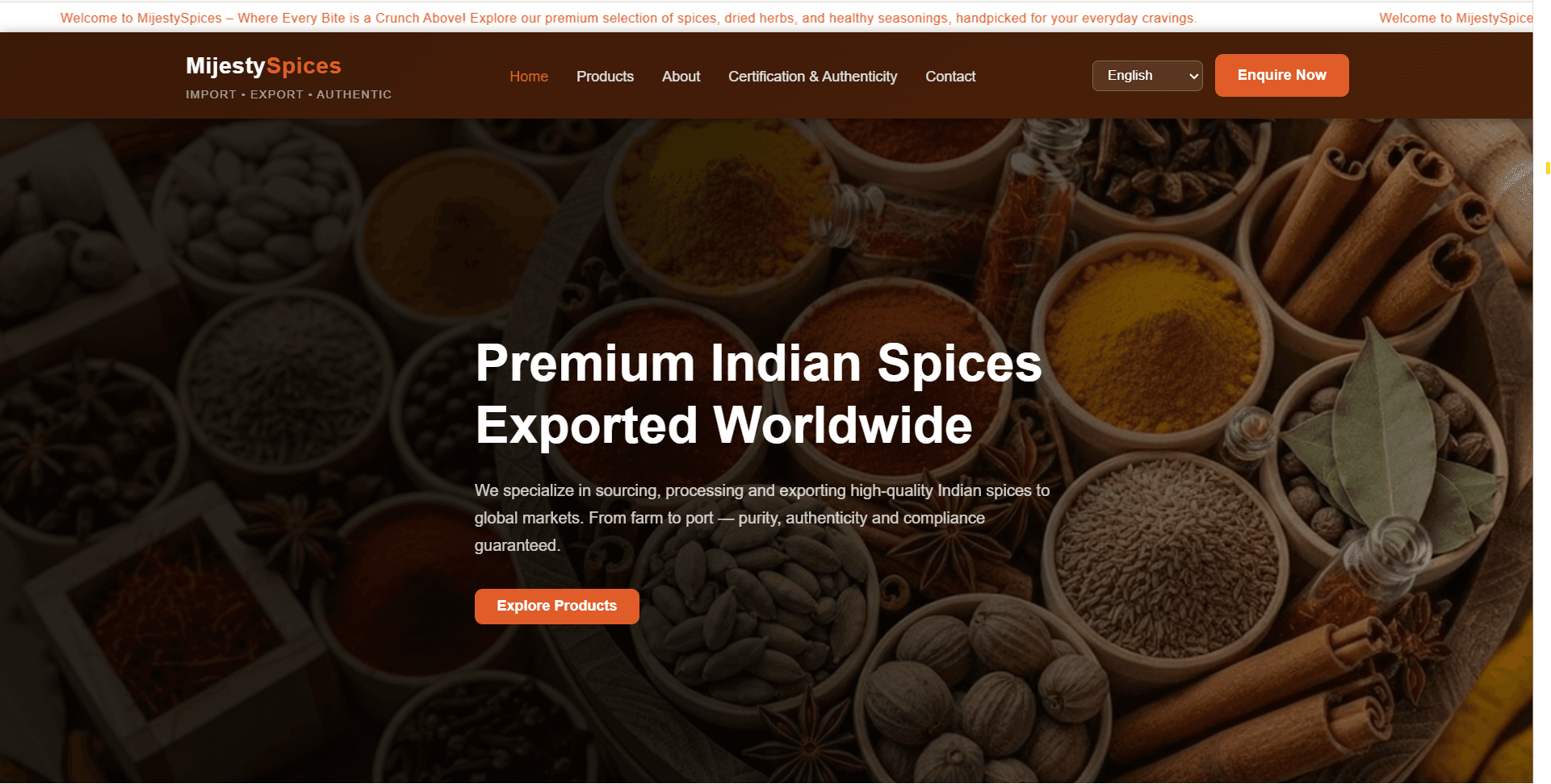 Spice Market project preview